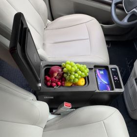 Portable Car Refrigerator Freezer Compressor 8 L Single Zone For Car Home (Option: Black)